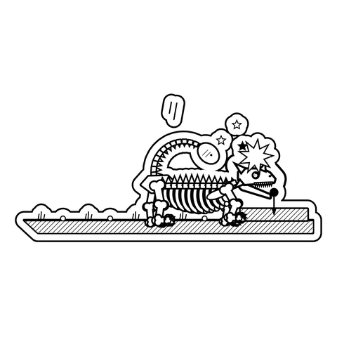Ankylosaurus — Used its tail club as a hammer and hit its own head. dinosaur sticker