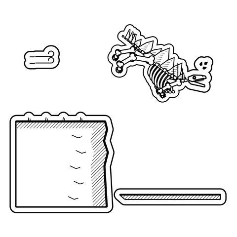 Stegosaurus — Jumped off a cliff using the back plates as wings. dinosaur sticker