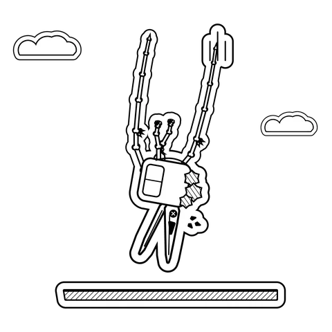 Pteranodon — Skydived with a backpack full of rocks. dinosaur sticker