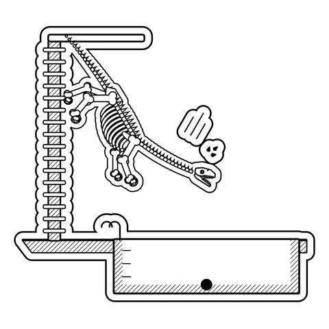 Brachiosaurus — High dive into an empty pool. dinosaur sticker