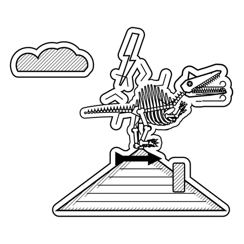 Spinosaurus — Stood on the roof as a weathervane in a storm. dinosaur sticker