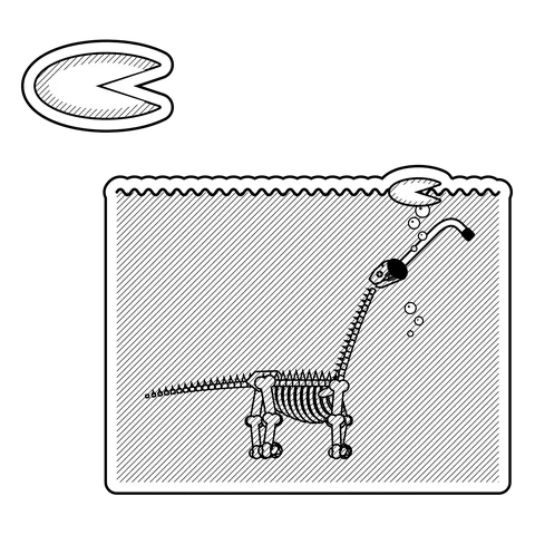 Brachiosaurus — Snorkel of standard length. Neck not standard. dinosaur sticker
