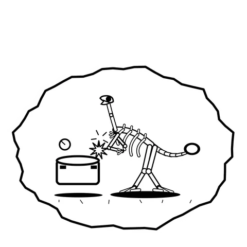 Pressure cooker peek — Mishap dinosaur sticker