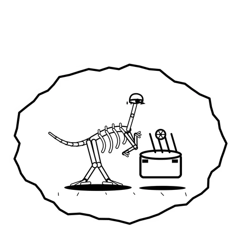 Mixer whisk waltz — Mishap dinosaur sticker