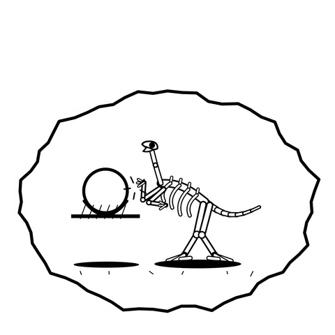 Hoop helmet — Mishap dinosaur sticker