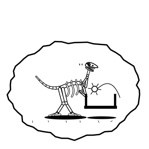 Pingpong rebound — Mishap dinosaur sticker
