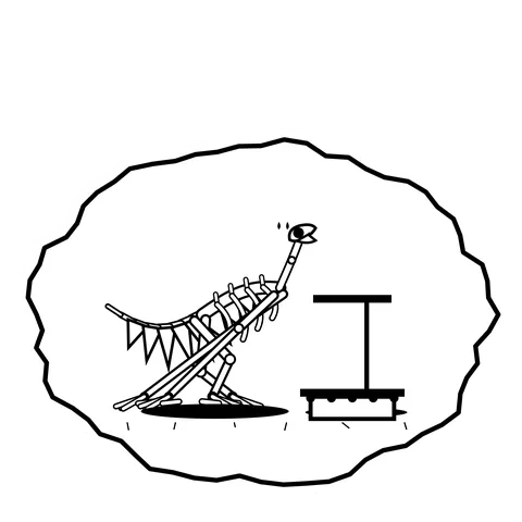 Empty pool dive — Mishap dinosaur sticker