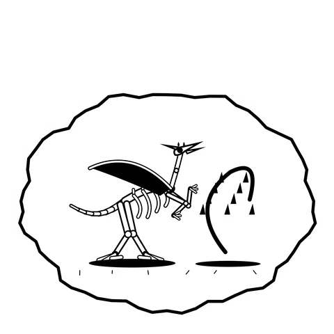 Thorn vine crown — Mishap dinosaur sticker