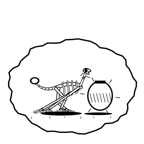 Giant acorn shelter — Mishap dinosaur sticker