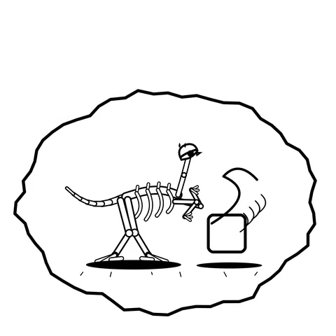 Tornado in a jar — Mishap dinosaur sticker