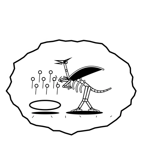 Hail catching bowl — Mishap dinosaur sticker
