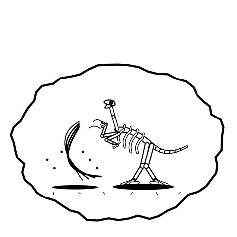 Dust devil ride — Mishap dinosaur sticker