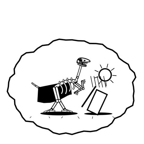 Sunbeam mirror — Mishap dinosaur sticker