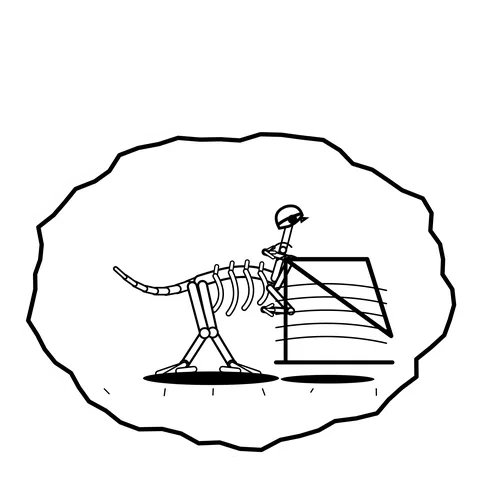 Gale sail — Mishap dinosaur sticker