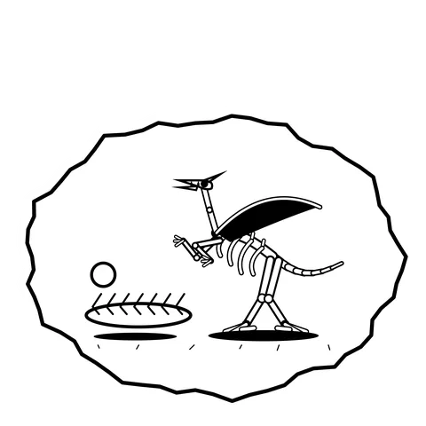 Frosted puddle skate — Mishap dinosaur sticker