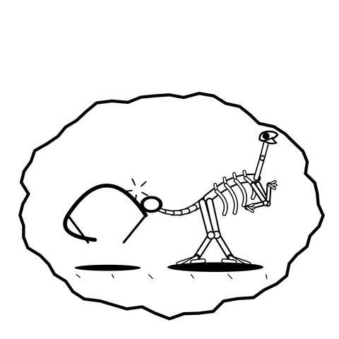 Tail jump rope — Mishap dinosaur sticker