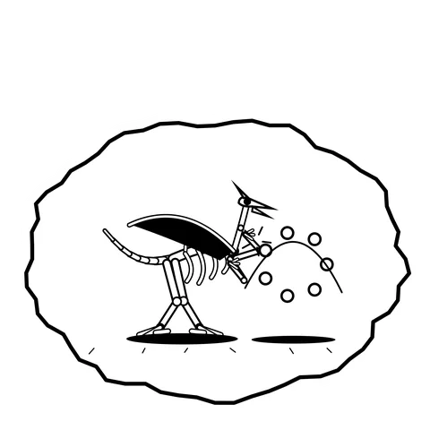 Vertebra juggle — Mishap dinosaur sticker