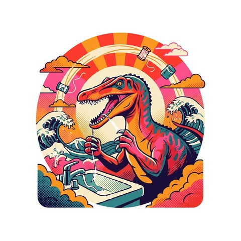 Baryonyx — Flossing dinosaur sticker