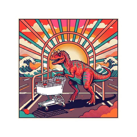 Ceratosaurus — Returning the cart dinosaur sticker