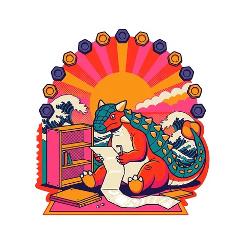Euoplocephalus — Flat pack furniture dinosaur sticker