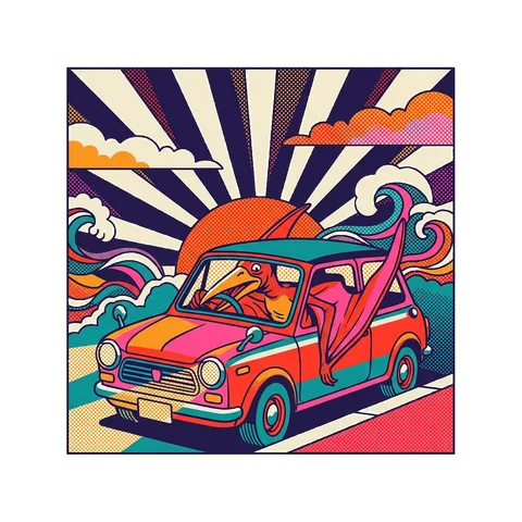 Pteranodon — Parallel parking dinosaur sticker