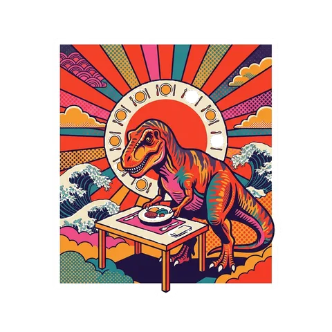 Tyrannosaurus — Setting the table dinosaur sticker