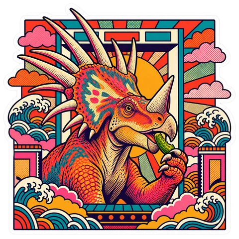Styracosaurus — Tiny cornichon dinosaur sticker