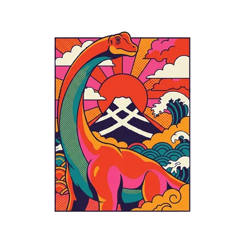 Argentinosaurus — Fuji sun dinosaur sticker