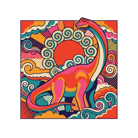 Camarasaurus — Ruyi cloud sun dinosaur sticker