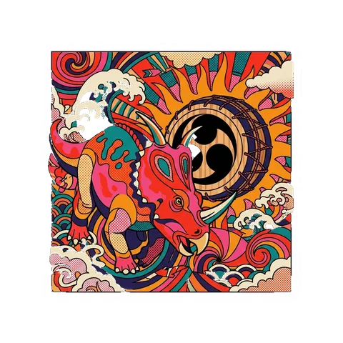 Centrosaurus — Taiko sun dinosaur sticker
