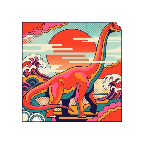 Dreadnoughtus — Mist band sun dinosaur sticker
