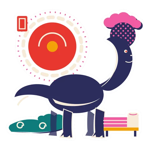 Argentinosaurus — Making the bed dinosaur sticker