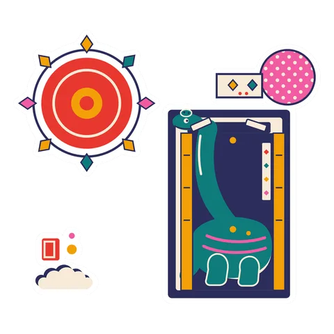 Brachiosaurus — In the elevator dinosaur sticker