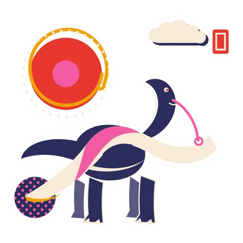 Jobaria — Folding a fitted sheet dinosaur sticker