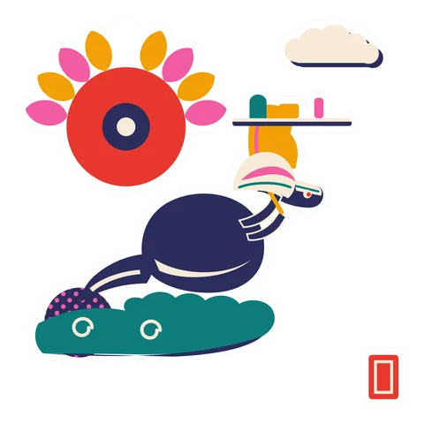 Lambeosaurus — Dusting dinosaur sticker