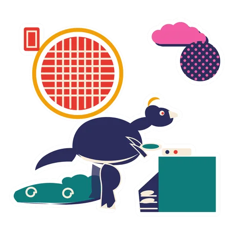 Maiasaura — Emptying the dishwasher dinosaur sticker