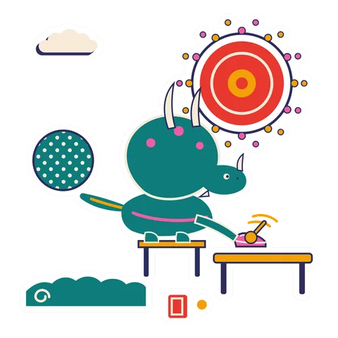 Pentaceratops — Polishing shoes dinosaur sticker