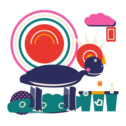 Styracosaurus — Sorting recycling dinosaur sticker