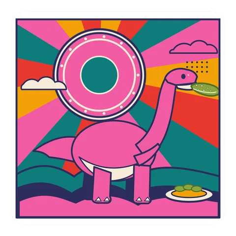Argentinosaurus — Eating a pickle dinosaur sticker