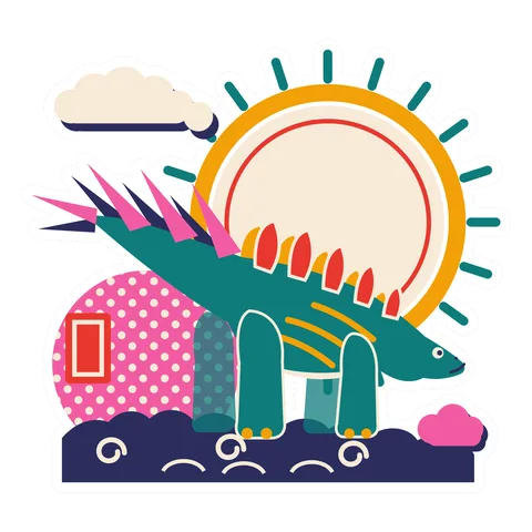 Kentrosaurus — Halo sun dinosaur sticker