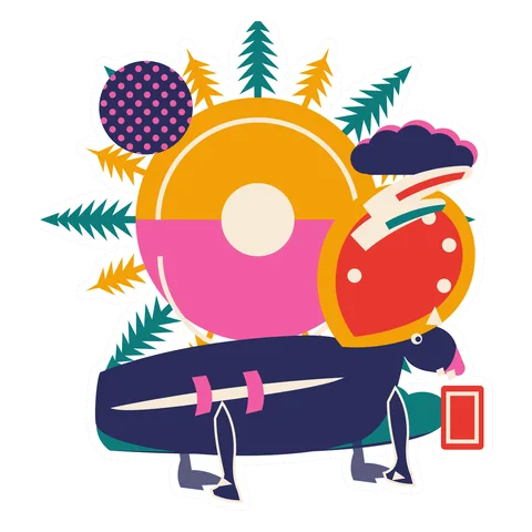 Pentaceratops — Pine ray sun dinosaur sticker