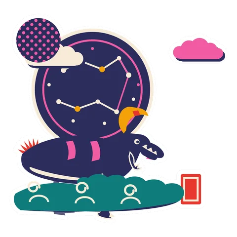 Psittacosaurus — Star map sun dinosaur sticker