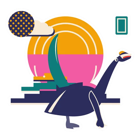 Quetzalcoatlus — Terrace sun dinosaur sticker