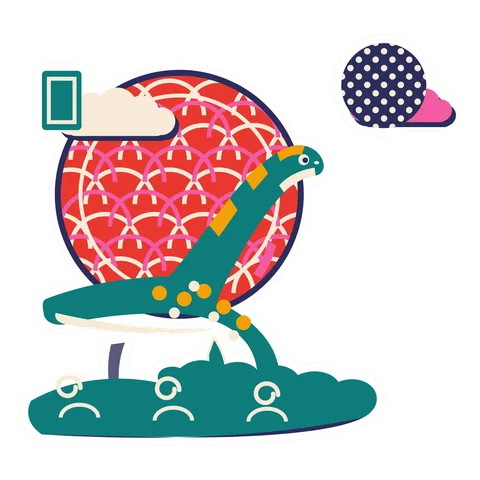 Saltasaurus — Fish scale sun dinosaur sticker