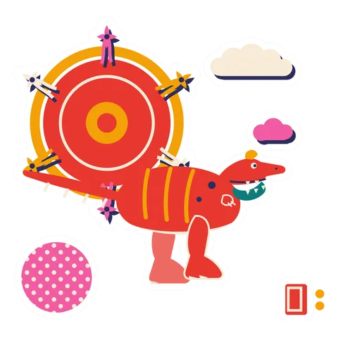 Yangchuanosaurus — Mizuhiki sun dinosaur sticker