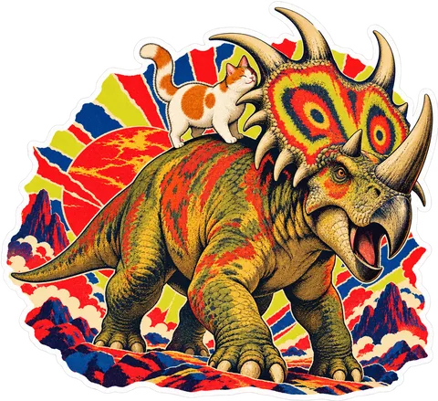 Centrosaurus — With a cat dinosaur sticker