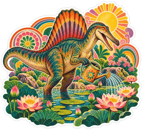 Spinosaurus — In the garden dinosaur sticker