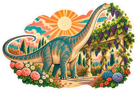 Diplodocus — In the garden dinosaur sticker