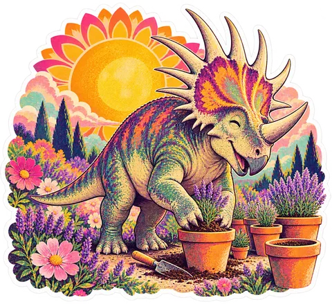 Styracosaurus — In the garden dinosaur sticker