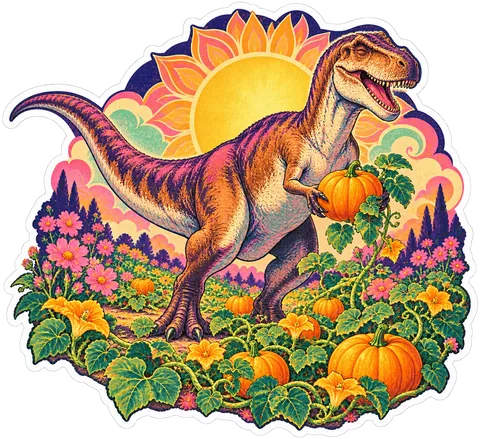 Albertosaurus — In the garden dinosaur sticker